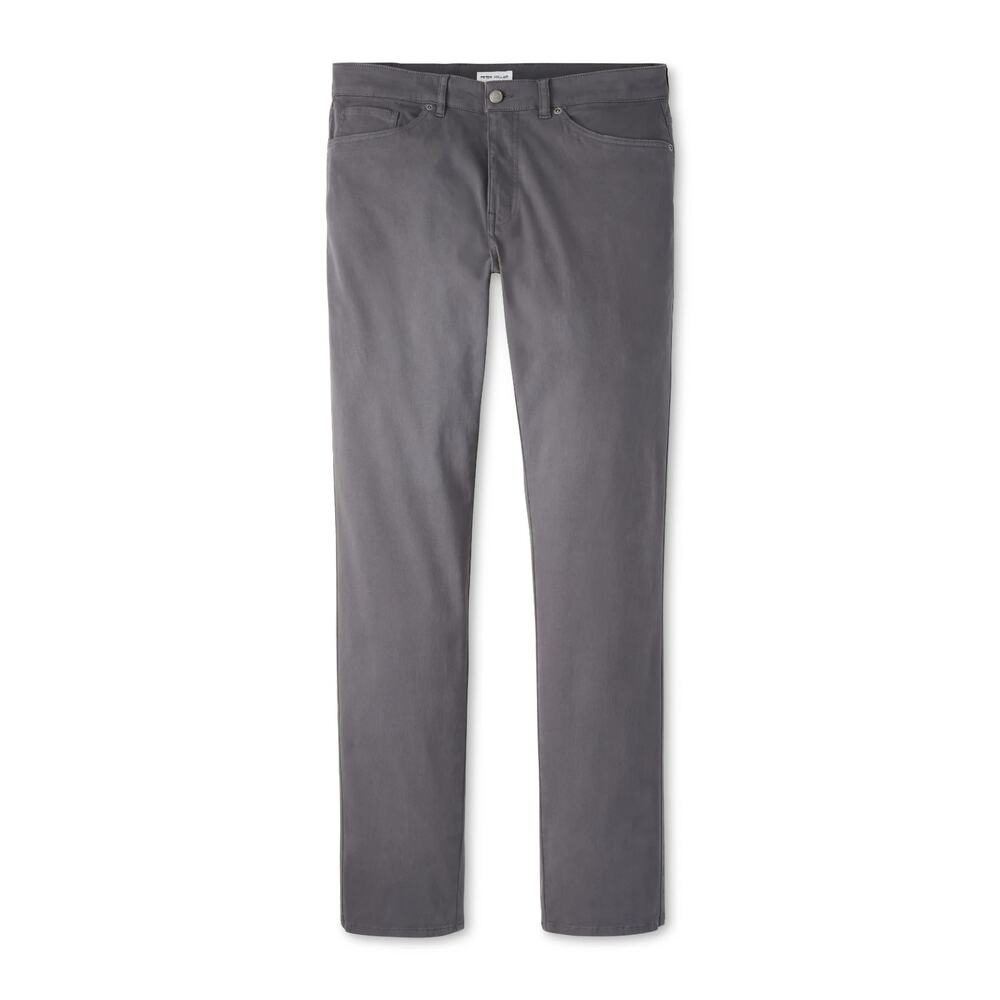PETER MILLAR 38X34 Signature Sateen Five-Pocket Pant- Iridium Grey NWT